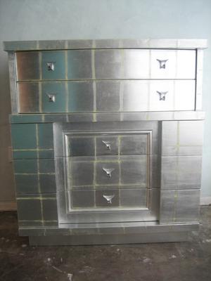 Silver leaf 30's modern vintage dresser