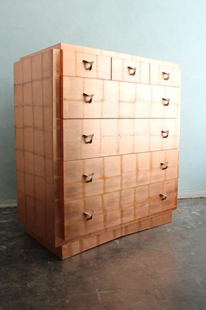 Vintage copper leaf dresser